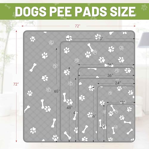 Image of PatiencET Washable Pee Pad for Dogs, 72 inch x 72 inch Extra Large, Reusable Non-Slip Waterproof Playpen & Whelping Pad, Super Absorbent Floor Protector for Large Dogs & Multi-Pet Homes