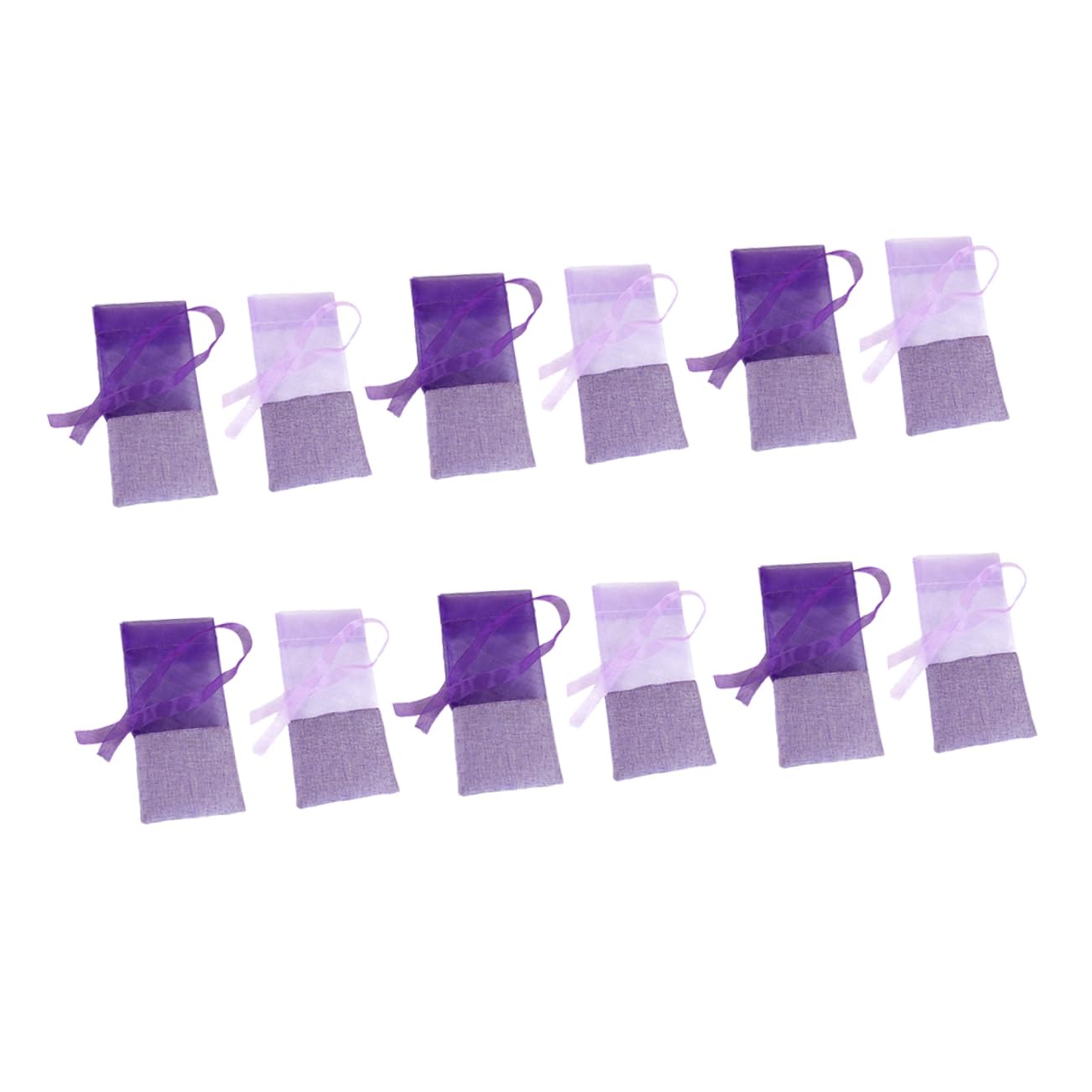 OFFSCH 24Pcs Lavender Sachet Bags Premium Fragrance Pouches for Closet Drawers DIY Spices Herbs Relaxation Skin Friendly Texture Light Dark