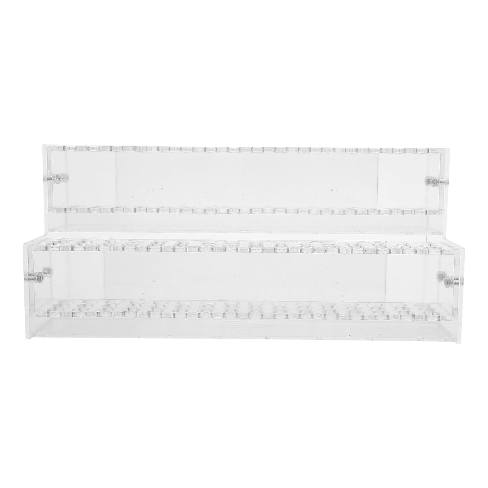 Organisateur de crayons acrylique à 2 niveaux avec 96 emplacements pour ranger vos bureaux