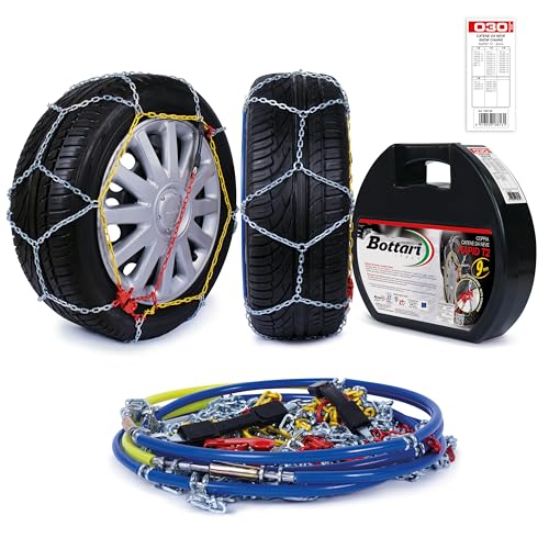Bottari 18813 "Rapid T2, 9 mm car Passenger Snow Chains, TUV and ONORM Approved, Size 030