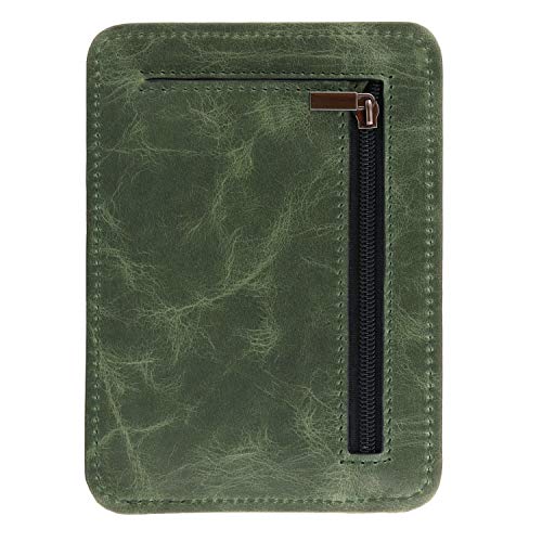 Otto Minimalisten Mannen Portemonnee met Snap Gesp - Slim, Italiaans Leer Credit Card Holder - Munt met Rits - Snelle Toegang voor Persoonlijk en Vak, RFID-Blocker - Image 8