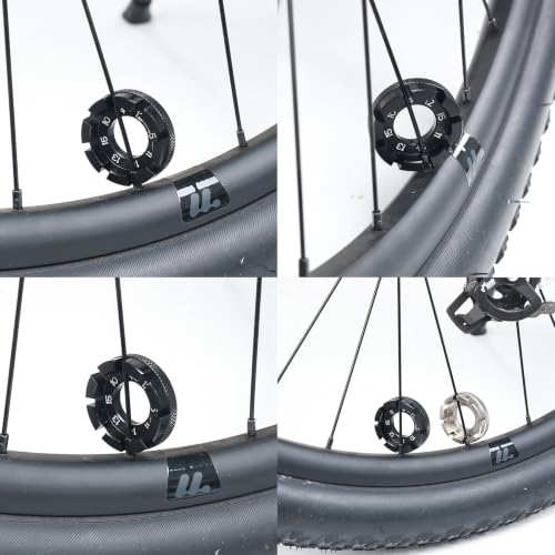 Image of Bike Spoke Wrench Tool Kit, 9 Pieces Bicycle Wheel Repair Tool Set with Tire Levers, Nipple Wrenches, and Valve Core Removal Tool