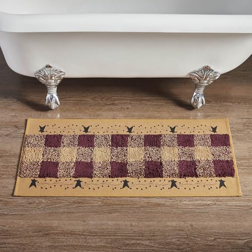 VHC-Brands-Bathroom-Bath-Mat-Cotton-Floor-Rug-for-Shower-Digital-Print-Pip-Vinestar-Collection-Rectangle-17x36-Primitive-Stars-Natural VHC Brands Bathroom Bath Mat Cotton Floor Rug for Shower Digital Print Pip Vinestar Collection Rectangle 17×36 Primitive Stars Natural