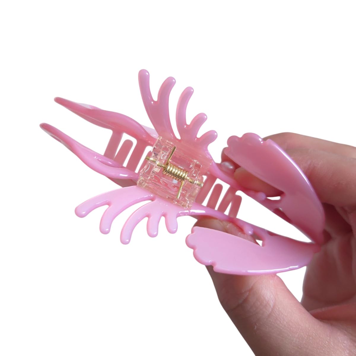 Novelty Shrimp Hair Clips,Cute Acetate Hair Clip,Big Claw Clips for Women,Pink - Image 4
