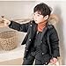 Snow Suit for Kids Ski Suit Down Coat Snowboard Pants Kids Winter Clothes Boys Thickened Hooded (Black, 18-24 Months)