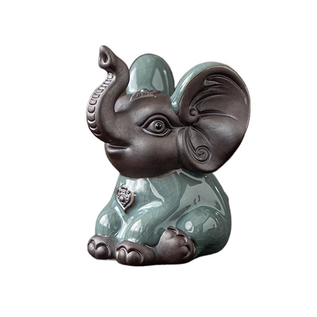 Mascota de té con forma de elefante de la suerte, ideal para tu mesa de té en casa