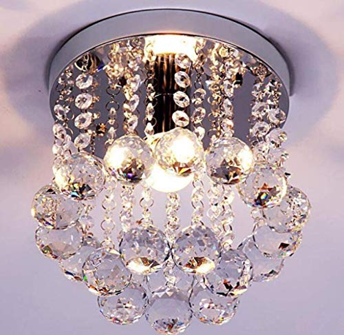 Preisvergleich Produktbild QHY Crystal Deckenleuchte Eingangsbereich Deckenleuchte Moderne Kreative Deckenleuchte Wohnzimmer Schlafzimmer Esszimmer Esstisch Hotellampe 25 * H17Cm E14 Lampenfassung,Warmes Licht,A