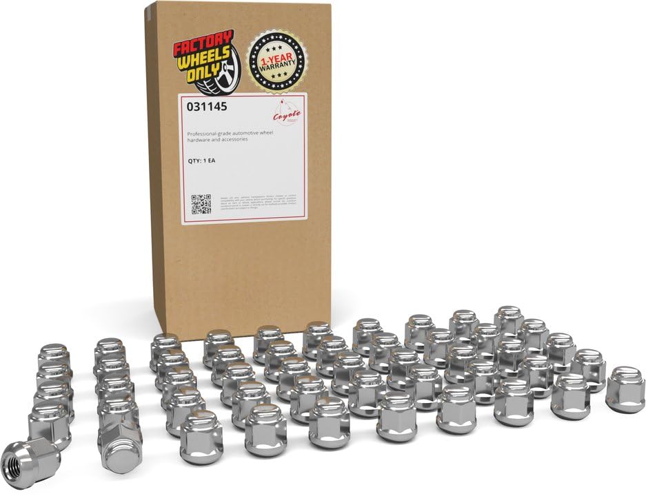 Image of Wheel Accessories Parts 100 Pcs M12x1.5 12x1.5 Thread OEM Style Lug Nuts 0.96 inch Long Chrome 3 /4 inch 19mm Hex Fits Alloy Wheels 2011+ Accord Civic 90304-SA5-013 | 611-075