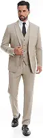 Terno masculino 3 peças slim fit dois botões trespassado smoking sólido conjunto de calça blazer colete para casamento, formatura, negócios formais