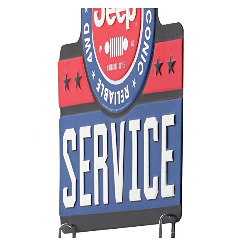 Open Road Brands Jeep Service Linked And Embossed Metal Sign - Vintage Jeep Sign For Garage Or Man Cave #TOP3