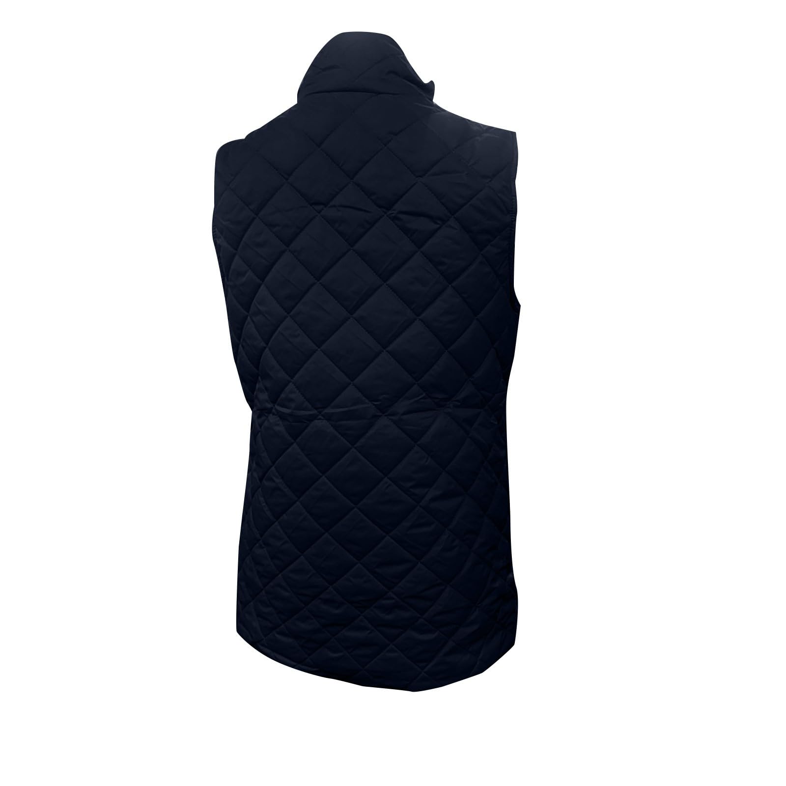 Steppweste Damen Mittellang Winter Leichte Weste Casual Ärmellos Winterjacke Warm Daunenweste Reissverschluss Steppweste Frauen Stehkragen Outdoorweste Winterweste Übergangsweste Mit Taschen