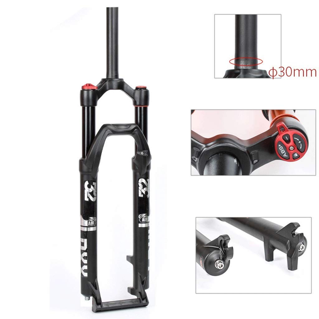 Widelec górski 27,5"/29" z zawieszeniem, przedni amortyzator powietrzny, skok prosty 1-1/8" (tył/tył), oś przelotowa, oś szybkozaciskowa 105 mm.