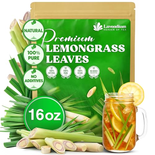 Image of Lavendium Dried Lemongrass Leaves, Loose Leaf Lemongrass Tea & Herb, 16 oz
