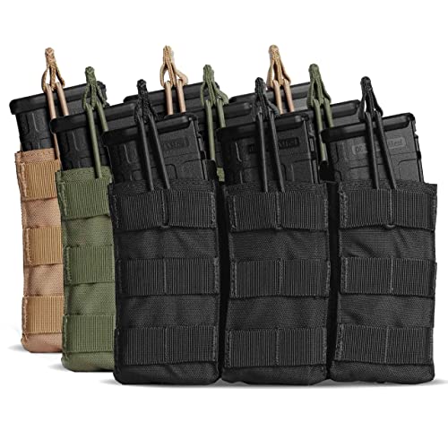 Tacticon R3 Battlepouch | Triple Rifle Mag Pouch | Combat Veteran Owned Company | Molle Single Double Triple Rifle Magazine Holster For Ammo | Tactical Bag Accessories Holder (Black, 3 Rifle Mags)… #TOP1