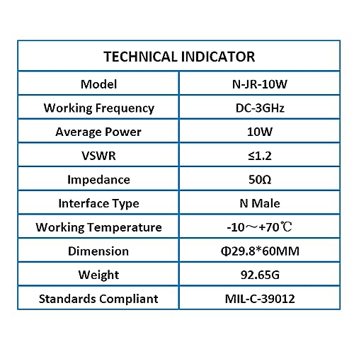 Carga SMA macho TOJOIN MIL-C-39012 de 10W para terminación de RF en equipos de prueba coaxial 4