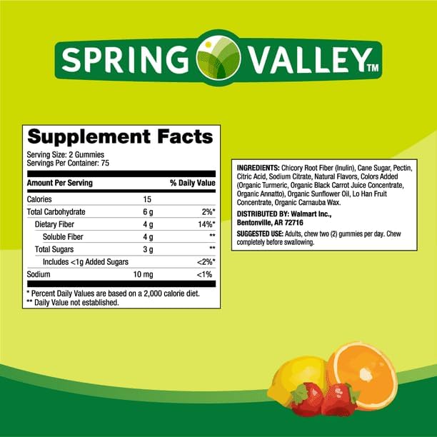 Miniatura 4 de IKJ Gomitas de suplemento de fibra para salud digestiva, naranja limón y fresa, 150 unidades