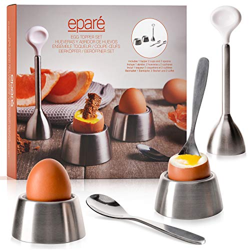 Eparé Egg Cracker Topper Set 2.0 - Complete Soft Boiled Egg Tool Set