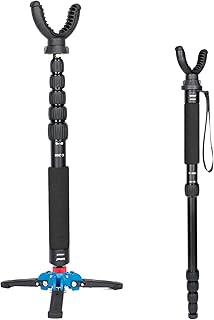 Shooting Monopod with 360° U Yoke Rest,Shooting Rests,Shooting Sticks for Hunting - Fooletu