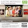 Akia Screens 125-Inch Motorized Projector Screen, 16:9, Electric Drop Down with Remote, Wall or Ceiling Mount, 4K/8K Ready, AK-MOTORIZE125H2.