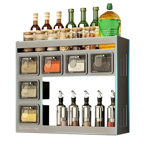Brivora Living Spice Rack Organizer for Cabinet – Kitchen Space-Saving