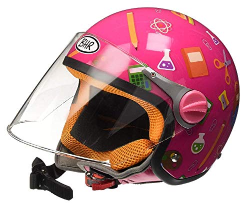 Fantasia scuola fucsia BHR Junior 713 94120 Casco da Bimbo, YM, Multicolore (Scuola Fucsia)