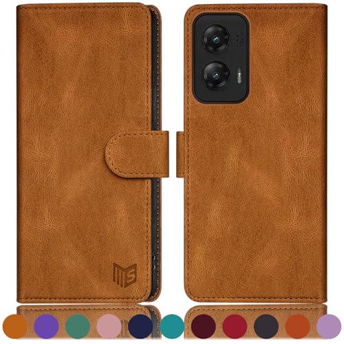 Étui portefeuille Moto G Stylus 5G 2024 SUANPOT en cuir café