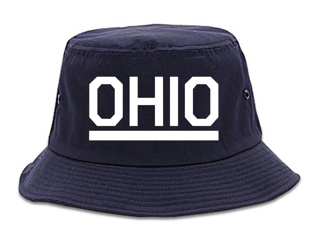 Kings Of NY Ohio USA State Bucket Hat Navy Blue