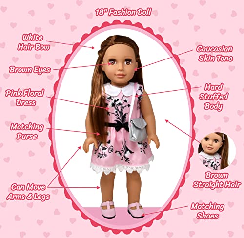 Gift Boutique 18 Inch Girl Doll, Poseable Fashion Doll With Fine Hair For Styling, Clothes, Shoes, Purse And Accessories, Princess Doll For Girls And Kids #TOP2