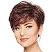 Natural Short Wig with Bangs Human Hair Wigs for Women BLONDE UNICORN Auburn Wigs