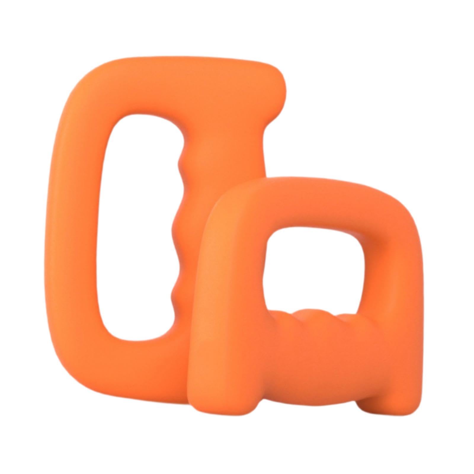 2 Pezzi Manubri Fitness Ergonomici Antiscivolo Ghisa Sagomata Impugnatura Nonslip Ideali per Allenamento Petto Braccia Spalle Curl Usati in Casa Uffic, Arancia 1.5 kg