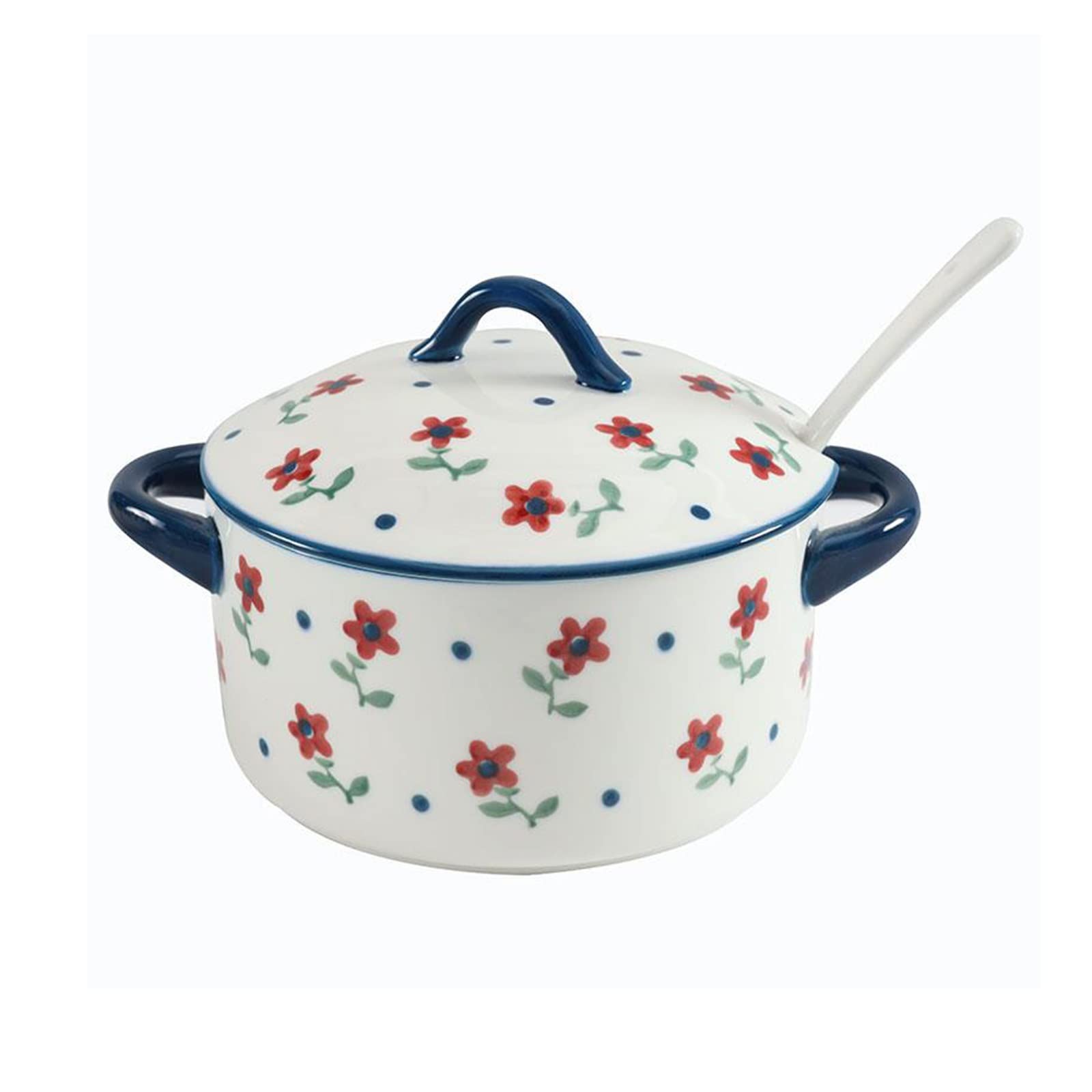 Contenitore da cucina con coperchio e cucchiaio per riporlo facilmente