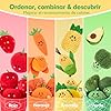 hahaland Juguetes Bebes 6-12 Meses - Set Montessori de Frutas y Verduras de Peluche con Sonajeros y Cesta, 16 Piezas Educativas Sensoriales, Juguetes Niños 1 Año Regalo #3