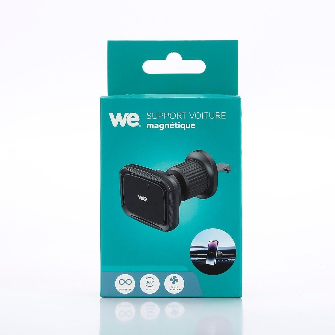 We Supporto Universale per Smartphone da Auto, Attacco griglia di Ventilazione, Supporto Magnetico Girevole a 360°