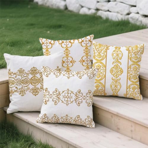 Housse coussin 80x80cm extérieur imperméable lot de 4 - 4
