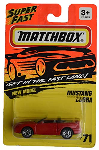 Matchbox Mustang Cobra Super Rápido 71 rojo miniatura de colección