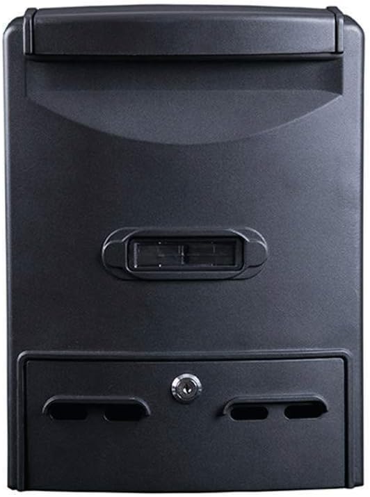 HBJWOV Outdoor Wall Mounted Box Post Secure Letterbox Outside Mailboxes with