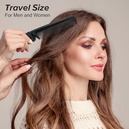 100 Peines Plegables para Viaje Negro miniatura 4