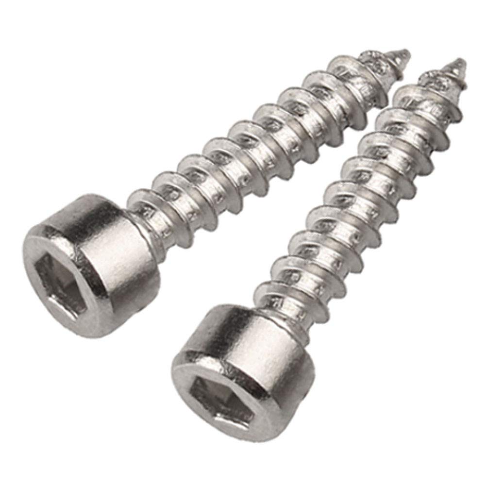 Huatime Hex Socket Self Tapping Screws - 304 Stainless Steel Cylinder Head Socket Cap Screws Furniture Chairs Allen Machine Screw M4 M5 M6