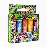 CannaSmack Natural Hemp Lip Balm - Sooth, Protect, & Moisturize Your Lips. 5 Flavors - Mango, Tropical, Pineapple, Berry, & Cherry - Beeswax, Hemp Seed Oil, Coconut Oil, & Vitamin E - Cruelty Free