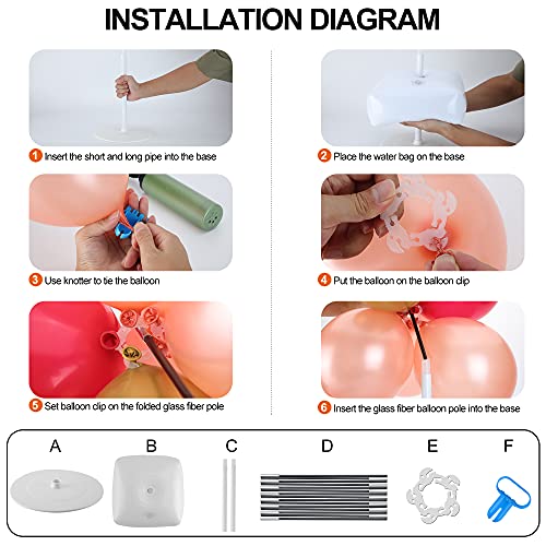 Balloon Arch, Innovation Large Sturdy Balloon Arch Kit,10Ft Wide & 9FT Tall Adjustable Balloon Stand with Water Fillable Bases, Manual Pump - for Wedding, Birthday, Baby Shower, Graduation - Image 5