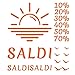Gesar Vetrofania per Saldi Estivi su Vinile - Misure 140 X 50 cm - Vetrofanie Saldi Estivi - Vetrine Negozi - Stickers - Adesivi - Saldi (Arancione)