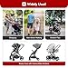 HIFMGHE Universal Stroller Board, Adjustable 2-in-1 Stroller Glider Board Baby Car Attachment with Detachable Seat Holds Children Up to 55lbs(Black)