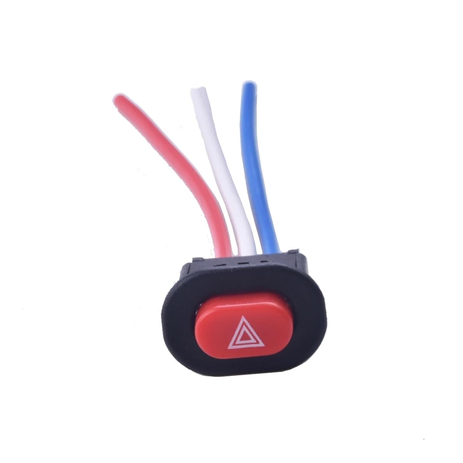 Motorcycle Switch Hazard Light Switch Button Double Warning Emergency Lamp Signal Flasher with 3 Wires Built-in Lock