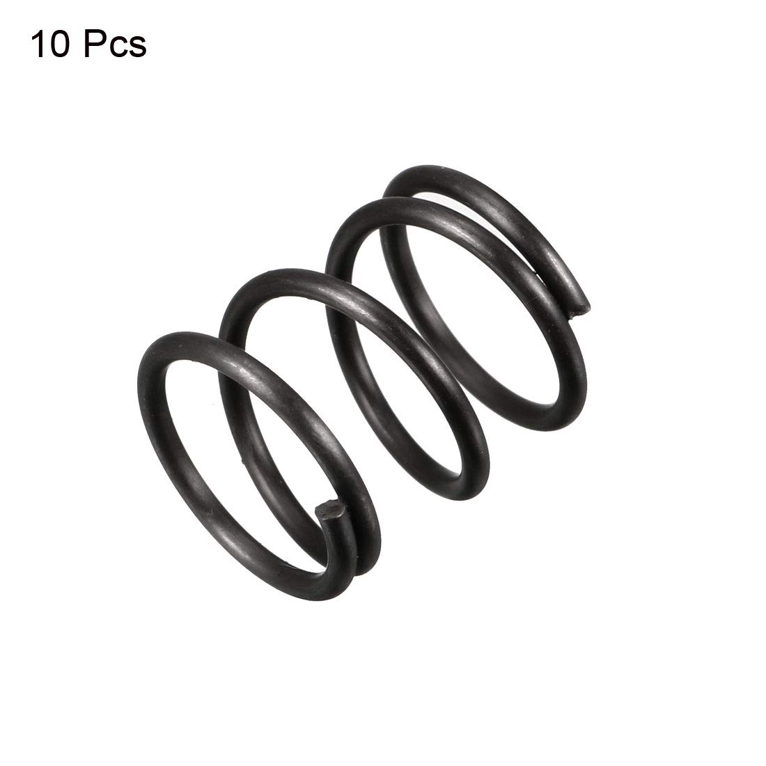 uxcell Compression Spring - 1.2mm Wire Dia, 13mm OD, 15mm Free Length Spring Steel Extension Spring,Black,10Pcs — Amazon image 3