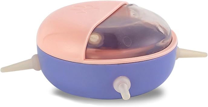 Puppies Feeding Station with 4 Nipples for Kitten Milk Dispenser Nursing Bottle Kits for Multiple Kitten Puppy Nursing Station for Multiple Puppies, Pink
