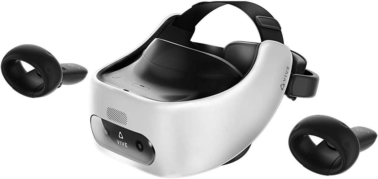 HTC Vive Pro Focus Plus 6DOF VR Headset in Almond White Bundle Including VR Headset