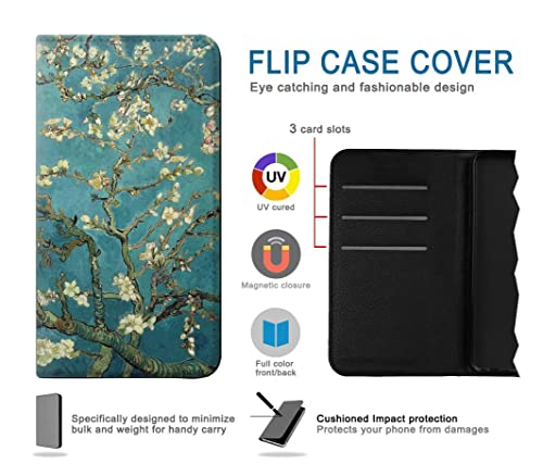 Housse cuir iPhone 17 Van Gogh amandier en fleurs protection intégrale - 4