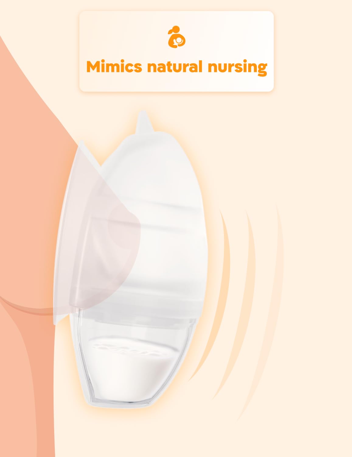 Silikon Muttermilchsammler - 2-in-1 Silikon Manuelle Milchpumpe & Milchsammler zum Stillen, tragbar & freihändig, auslaufsicher & leise Saugen, verstellbares Ventil, Einzelpackung