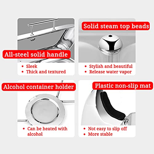 LYUQIU Buffetwärmer, Speisenwärmer Edelstahl Elektrisch 220V/400W, Speisenwärmer Warmhaltebehälter für Partys Buffets… – Bild 7