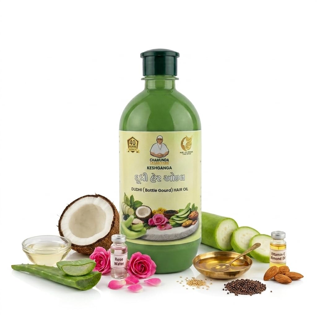 Ayurvedic Oil 500 ml | Lauki, Coconut, Aloe Vera & Sesame Blend | Non Sticky Daily Scalp Care for Men & Women (Pack of 1)-image-3